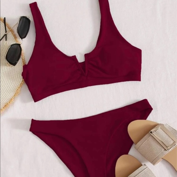 SHEIN Other - SOLD* Burgundy bikini set NWT